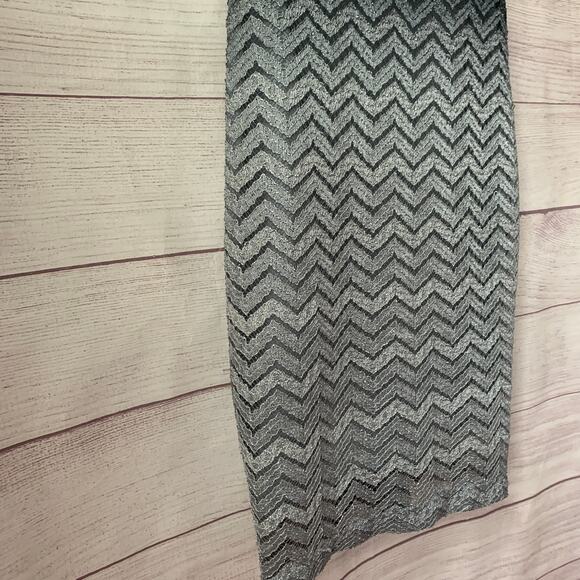 Emerald Sundae Black Gray Chevron Lace Formal Dress Ombre Bodycon Keyhole Size S - Picture 16 of 16